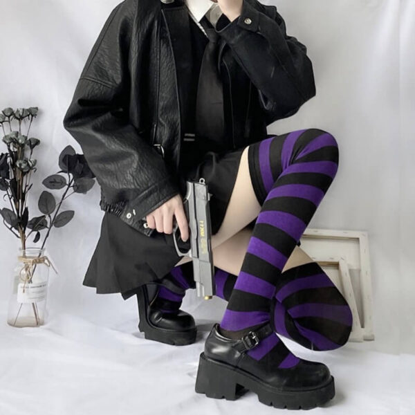 stripes cosplay stockings - Image 4