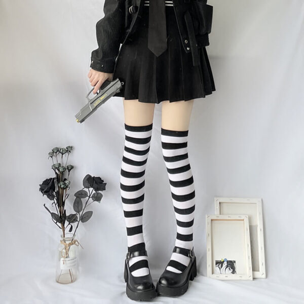 stripes cosplay stockings - Image 2