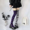 stripes cosplay stockings