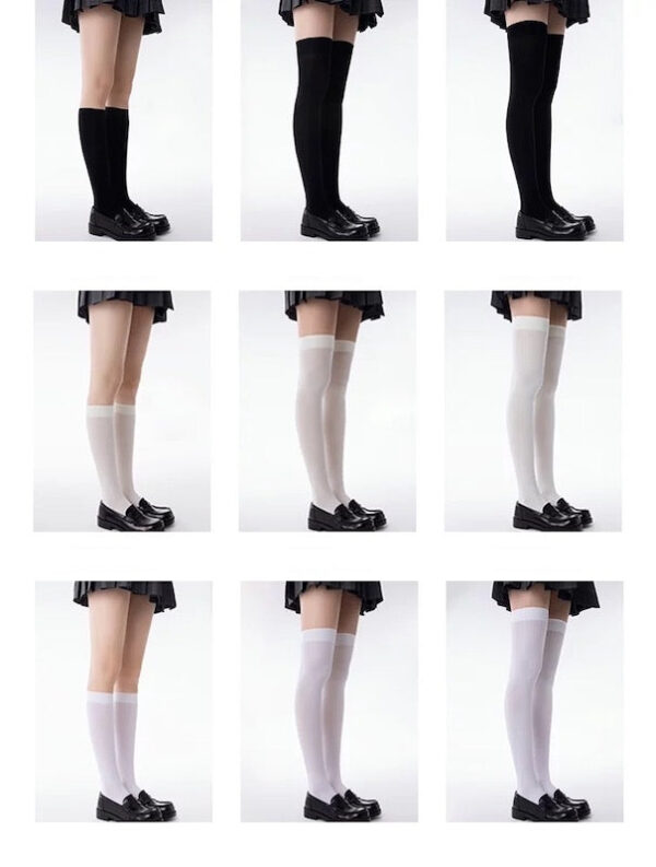 Anti-Slip thigh high soft velvet stockings for school uniform cosplay - Image 13