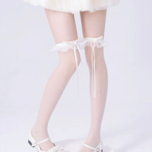 Thin ribbon lolita stockings